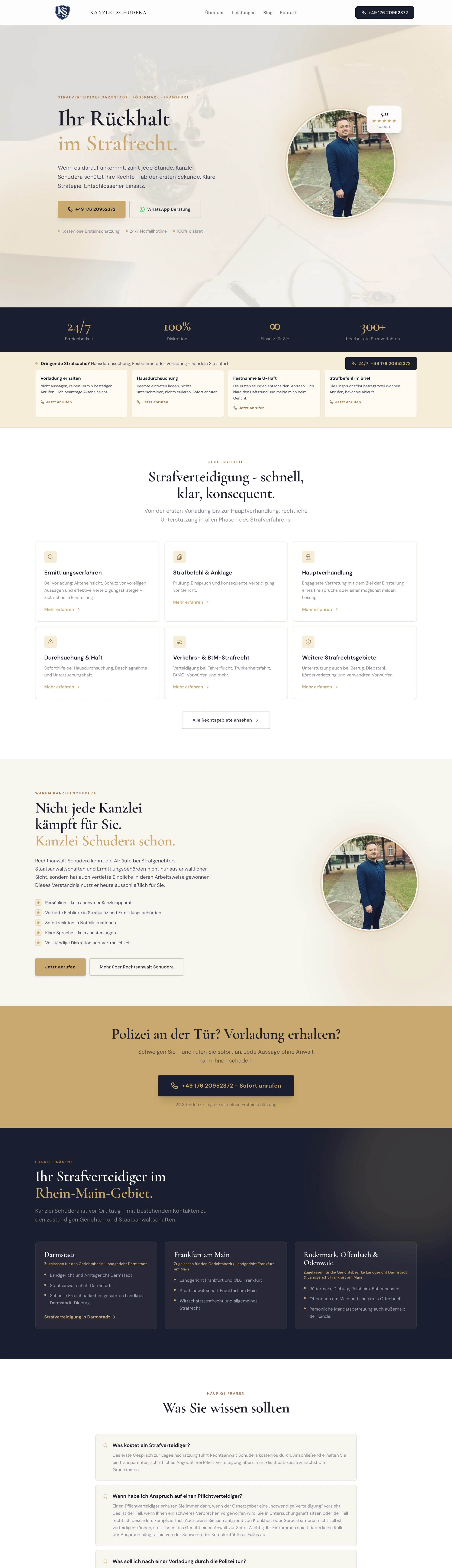 Website Rechtsanwalt Daniel Schudera, umgesetzt von Pyzon